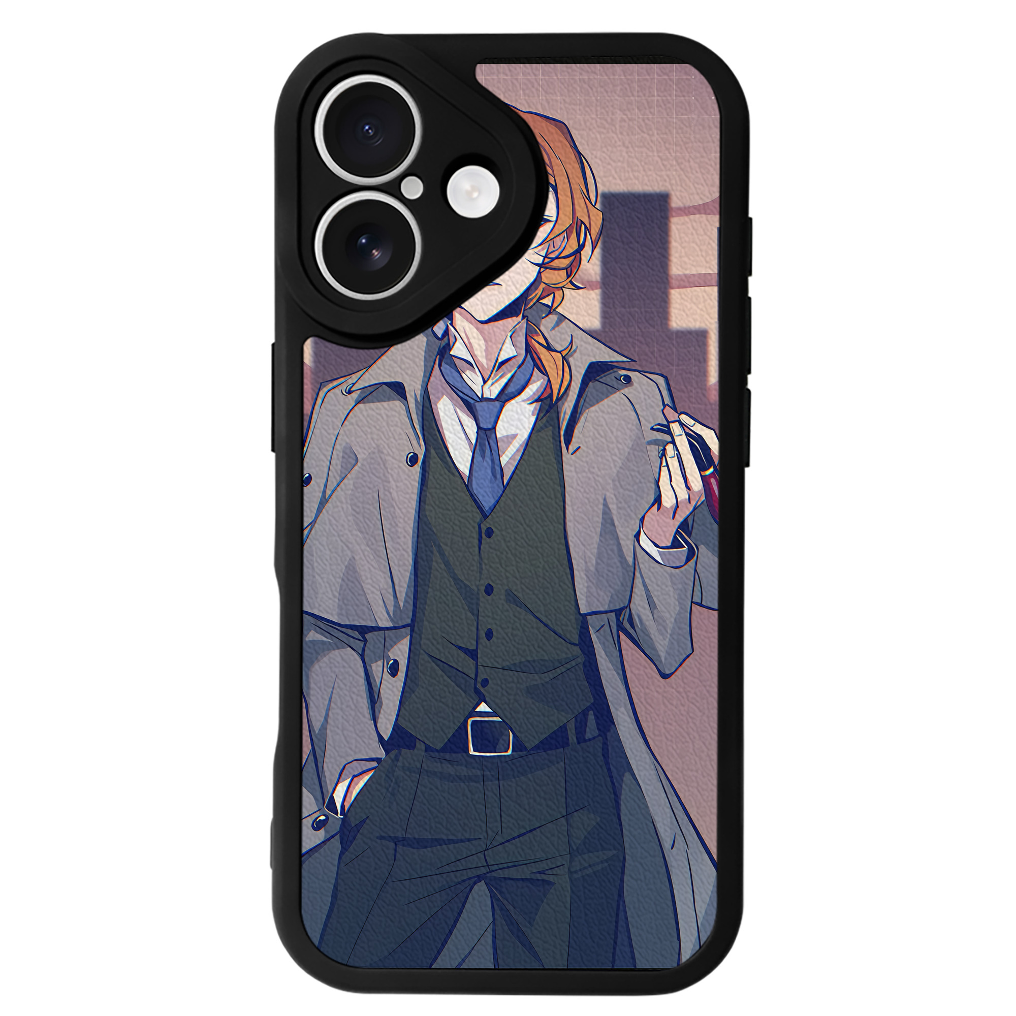 （画像用） 文豪ストレイドッグス Bungo Stray Dogs 【iPhone 16シリーズ対応】シリコンスマホケース（レザー調） 材質：シリコン